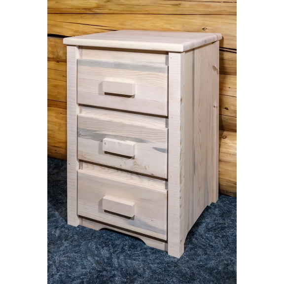 Homestead Collection Nightstand with 3 Drawers, Ready to Finish