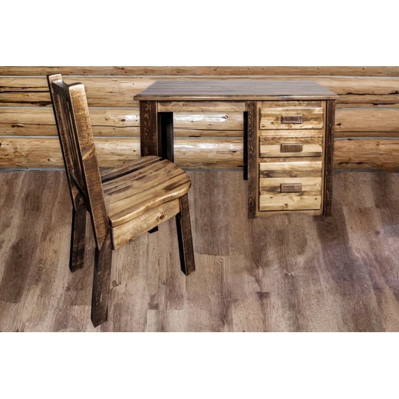 Homestead Collection Office Desk, Stain & Lacquer Finish