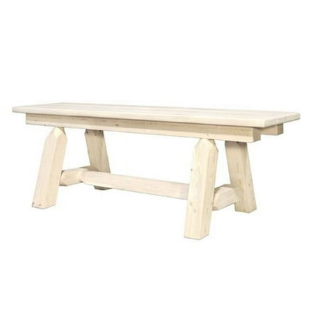 Homestead Collection Plank Style Bench 6 Foot Lacquered