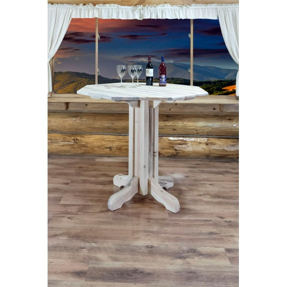 Homestead Collection Pub Table, Clear Lacquer Finish