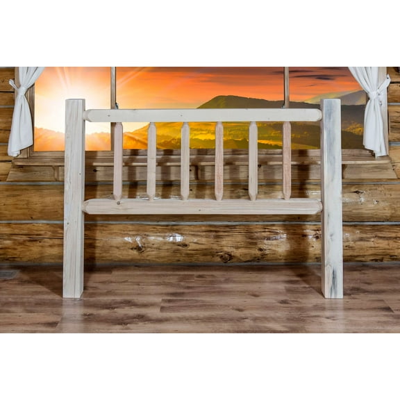 Homestead Collection Queen Headboard, Clear Lacquer Finish