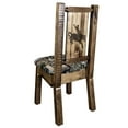 thumbnail image 1 of Homestead Collection Side Chair - Woodland Upholstery w/ Laser Engraved Bronc Design, Stain & Lacquer Finish, 1 of 9