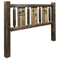thumbnail image 1 of Homestead Collection Twin Headboard w/ Laser Engraved Moose Design, Stain & Clear Lacquer Finish, 1 of 5