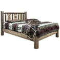 thumbnail image 1 of Homestead Collection Twin Platform Bed w/ Laser Engraved Pine Tree Design, Stain & Clear Lacquer Finish, 1 of 6