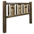 thumbnail image 1 of Homestead Collection Twin Size Headboard with Laser Engraved Elk Design, Ready to Finish, 1 of 1