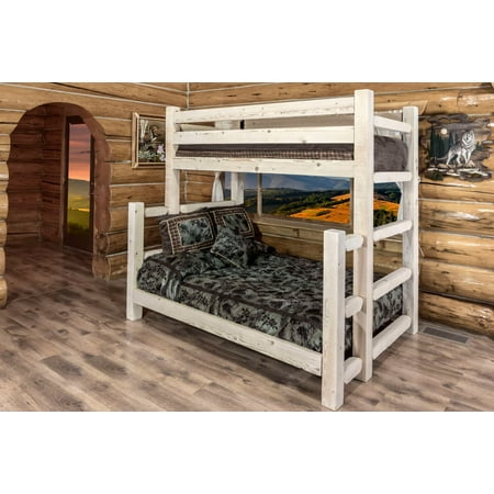 Homestead Collection Twin over Full Bunk Bed, Clear Lacquer Finish