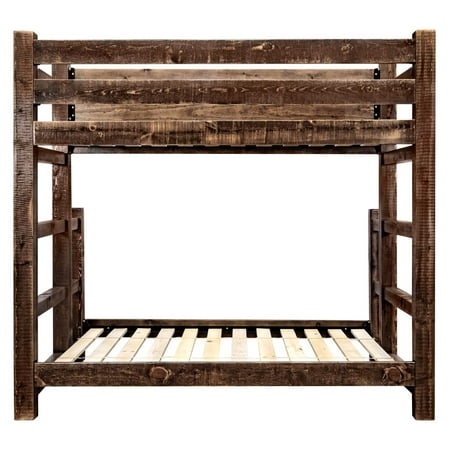 Homestead Collection Twin over Full Bunk Bed, Stain & Clear Lacquer Finish