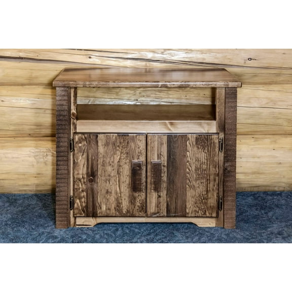 Homestead Collection Utility Stand, Stain & Clear Lacquer Finish