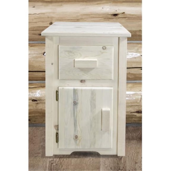Homestead End Table with Drawer & Door Left Hinged, Ready Finish