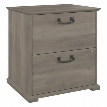 Homestead Farmhouse 2 Drawer Accent Cabinet in Driftwood Gray - Engineered Wood