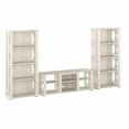 thumbnail image 1 of Homestead Farmhouse TV Stand with Bookcases in Linen White Oak - Engineered Wood, 1 of 7