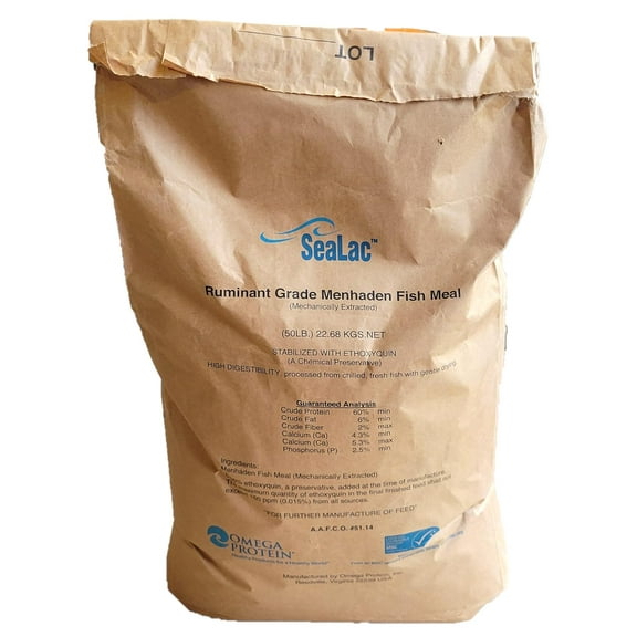 Homestead Harvest Sealacs Ruminant Grade Menhaden Fish Meal | 50 lbs | Natural Fertilizer or Protein Source for Animal Feed (50 lb)