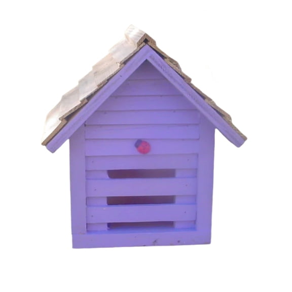 Homestead Ladybug House (Lavender), 10", Bird Houses by Mark, Made in USA