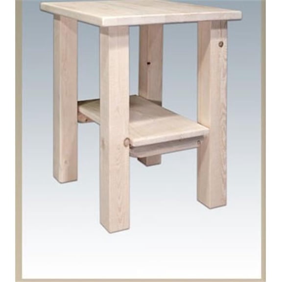 Homestead Nightstand With Shelf - Stained and Lacquered