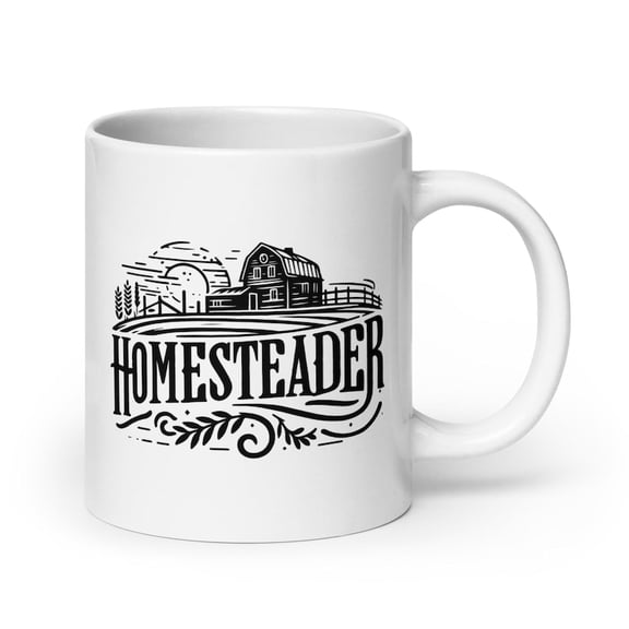 Homesteader Mug Rustic Farmhouse Coffee Cup Homesteading Gift for Farmers, Gardeners OffGrid Families
