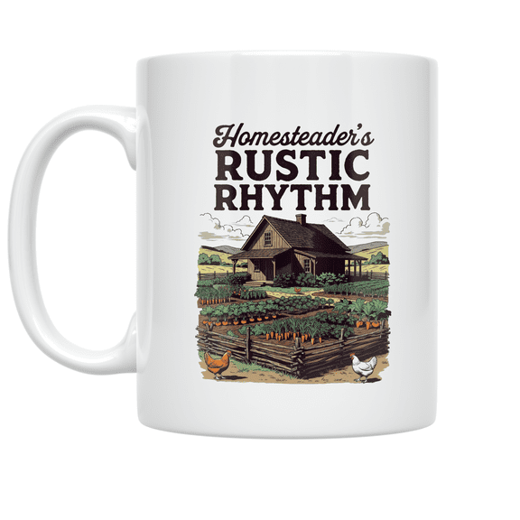 Homesteader's Rustic Rhythm - Homesteading Enthusiast - 11 oz Ceramic Coffee Mug