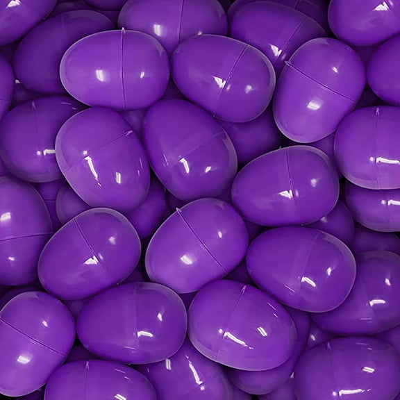Homesteed 100pc Fillable Easter Eggs Empty Hinged Easter Decorations Pop Proof Seal for Easter Hunt and Tossing Gifts