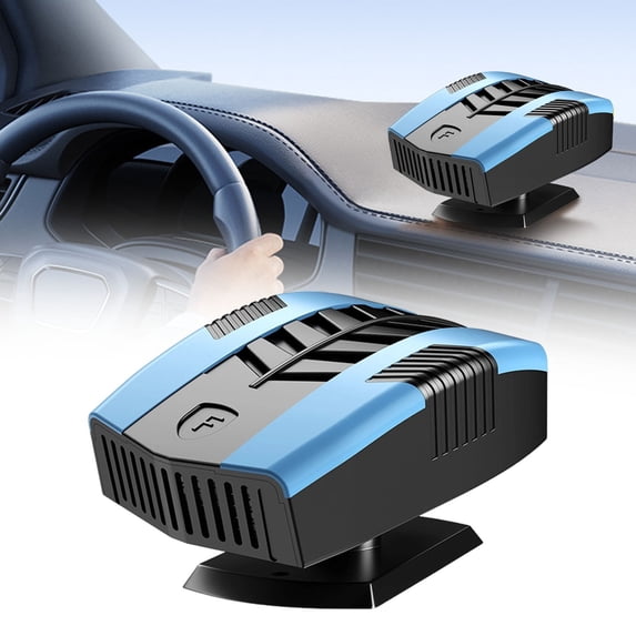 Homesteed 12V Car Heater Portable Auto Heater 150W Fast Heating 360° Rotating Windshield Defroster Winter Vehicle Heater