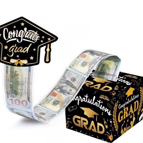 Homesteed 2026 Graduation Decorations Money Box Black Card Box For Party Keepsake Gift Memory Box Shadow Box