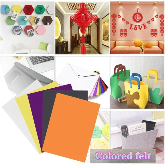 Homesteed 25pc Stiff Felt Sheets for Crafts Hard Craft Felt Fabric Easy to Cut No Fray Pieces for Kids Sewing DIY Cards and Art Projects