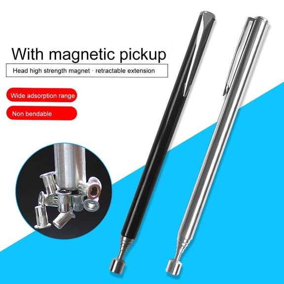 Homesteed 2pc Telescopic Magnetic Lifter Extendable Pick Up Tool Rod Stick for Hard to Reach Places Home Workshop Auto Mechanics