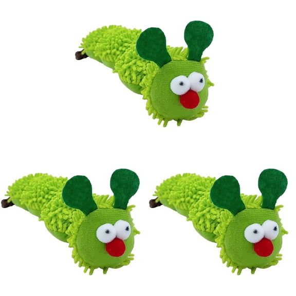 Homesteed 3pc Interactive Cat Chewing Toys Caterpillar Teeth Cleaning Toy For Indoor Cats Carefree Play Time