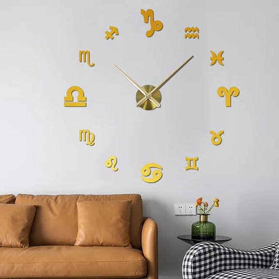 Homesteed 47.24in Modern Wall Clock Large DIY 3D Number Wall Clocks for Living Room Decor Creative Quartz Silent Mirror Surface Clock Wall Decor