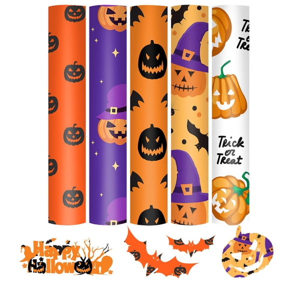 Homesteed 5pc Holographic Heat Transfer Vinyl Rainbow Stripe Pattern Iron on Vinyl for Cricut Glitter HTV for T Shirts and Fabric DIY Projects