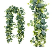 Homesteed Artificial Garland Greenery Vine Wedding Decor Table Centerpiece Fireplace Wall Home Decoration Faux Flowers DIY Garland