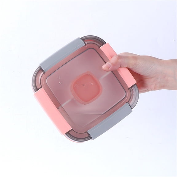 Homesteed Bento Box Adult Lunch Box with Dressing Container 3 Compartments Leak Proof Salad Container for Meal Prep Reusable Microwave Safe