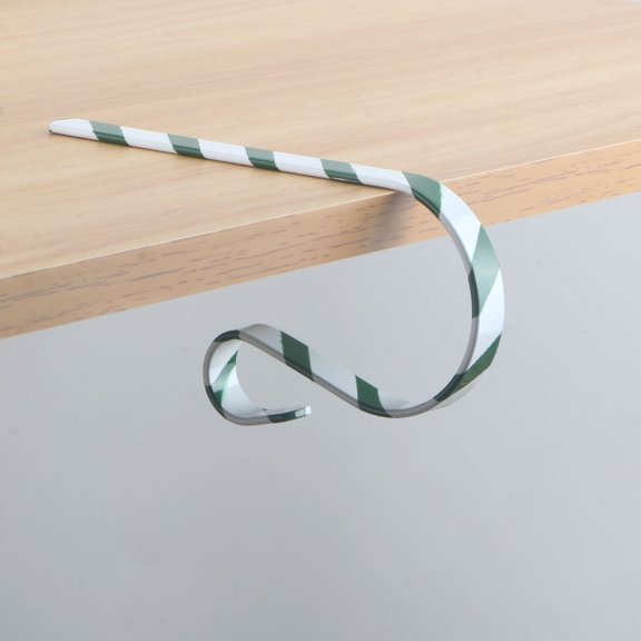 Homesteed Christmas Stockings Fireplace Mantle Decor Striped Metal Hook 1 Pc Color B