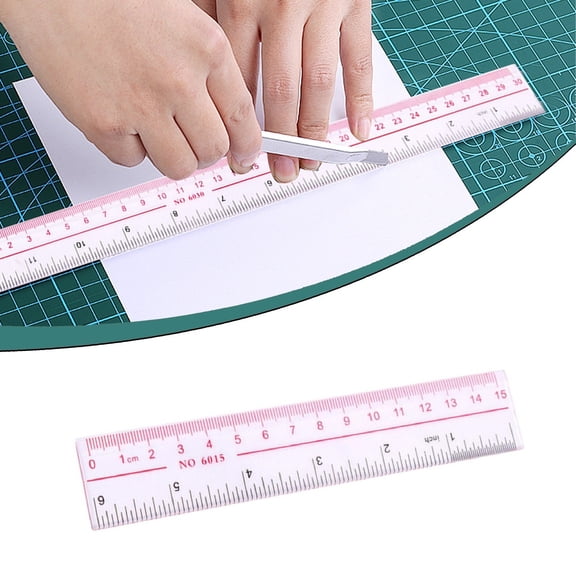 Homesteed Clear Plastic Centimeter Scale Ruler Measuring Tool With Dual Metric Straight Edge For Math Classroom Drafting Geometry Drawing Artists And Designers