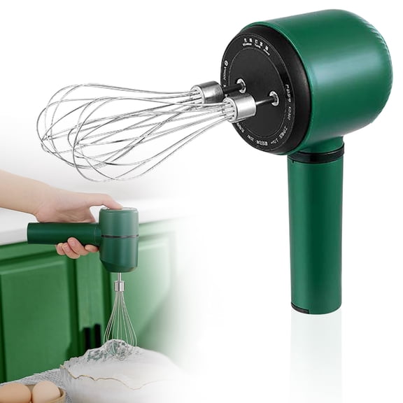 Homesteed Cordless Hand Mixer Whisk USB Rechargeable Handheld Mixer with 3 Speed Control 304 Stainless Steel Egg and Balloon Whisk for Baking Pancakes Kitchen Appliances 1 pc