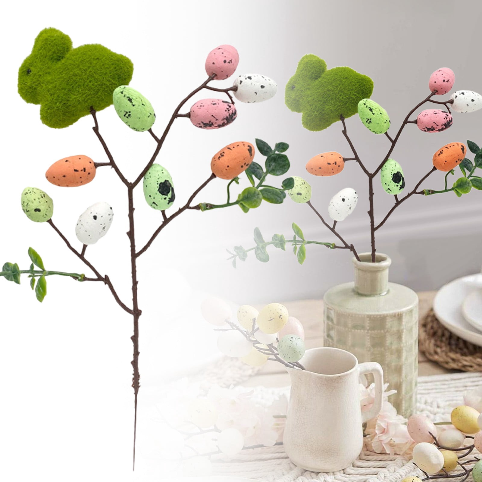 Spring Plant Clips Homesteed Fake Flowers Easter Decorations Spring Table Centerpieces ...