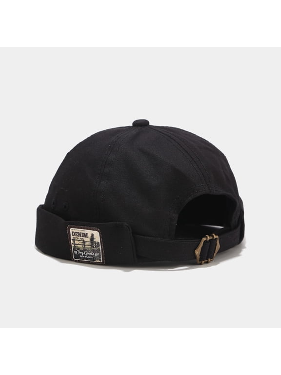 Hip Hop Skullcap Beanie Hat Unisex Retro Patch Cap for Daily Streetwear