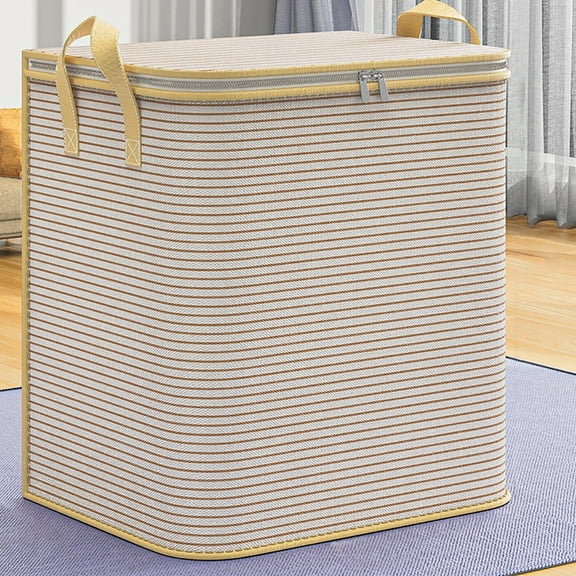 Homesteed Large Blanket Storage Bag Heavy Duty Mobile Organizer Zippered Closet Container for Bedding Clothes Toys