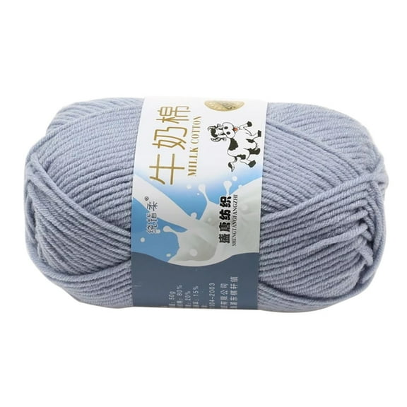 Homesteed Milk Cotton Yarn for Crocheting and Knitting Soft Cotton Yarn Bulk for DIY Hand-made Scarf Sweater Hat Blanket and Dolls