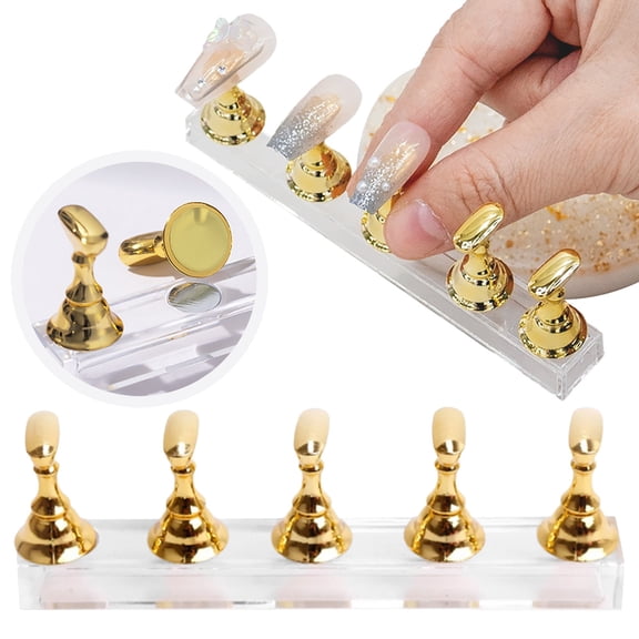 Homesteed Nail Stand for Press on Nails Holder for Painting Nails DIY Acrylic Nail Display Board with Magnetic Tip Stand for Nail Art Shop