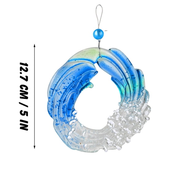 Homesteed Ocean Hanging Wind Chime Resin Coastal Suncatcher Light Catching Window Garden Patio Outdoor Decor 5 Inch