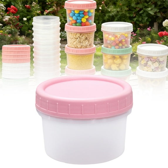 Homesteed Plastic Food Containers with Lids Airtight Meal Prep Storage BPA Free Microwave Dishwasher Freezer Safe Stackable Kitchen Containers