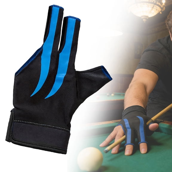 Homesteed Pool Glove Left Hand 3 Finger Breathable Billiards Glove Non-Slip Men Snooker Cue Sports Accessories