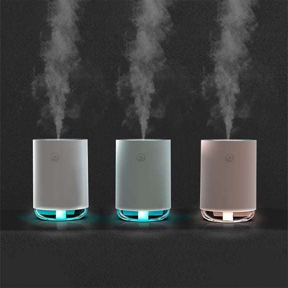 Homesteed Portable USB Mini Humidifier Desktop Quiet Cool Mist Humidifier for Bedroom Office and Plants with Night Light and Auto Shut Off