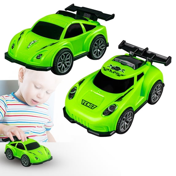 Homesteed Pull Back Race Car Mini Drift Stunt Vehicle Inertia Powered Realistic Drift Performance 2.4x4x1.5 in Push Car Toy