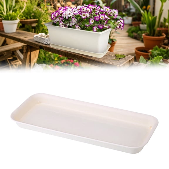 Homesteed Rectangular Planter Box for Garden Plants Indoor and Outdoor Vegetable Herb Planter Long Planter Box for Balcony Patio Decor