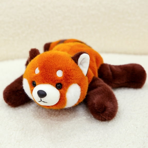 Homesteed Red Panda Plush Stuffed Animal Cuddly Lying Toy Cute Pillow For Kids Adults