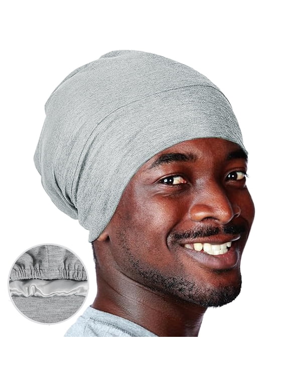 Satin Bonnet Sleeping Cap Double Layer Adjustable Silk Sleep Cap Elastic Wrap Head Bonnet Chemotherapy Cap for Women Men