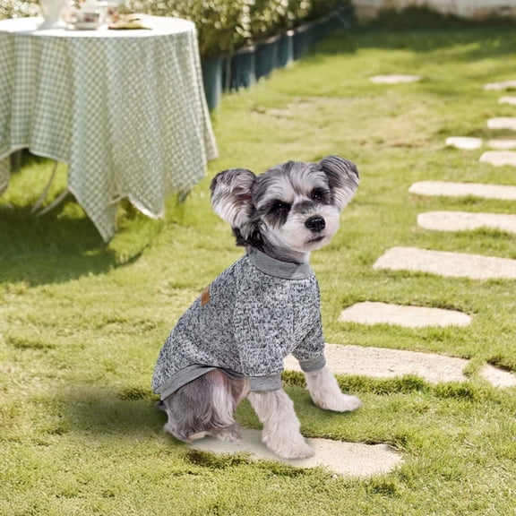 Homesteed Small Dog Clothes Cat Clothes Pet Sweater Dog Hoodie Soft Pullover Warm Reflective Winter Outfit for Chihuahua Small Pets Size S Comfort Fit