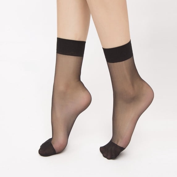 Homesteed Ultra Thin Sheer Ankle Socks Transparent Breathable Crystal Short Stockings Anti Hook Comfortable Everyday Dress Socks Hosiery