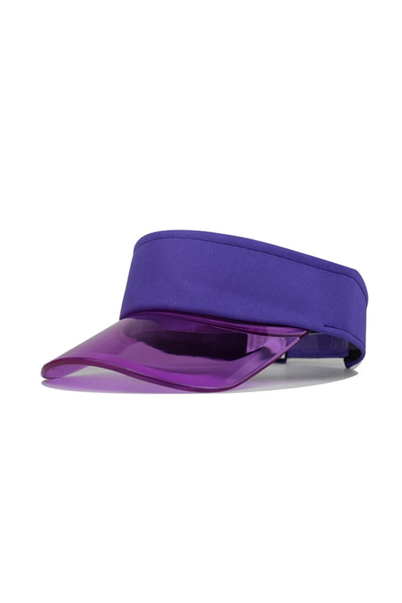 Unisex Transparent Baseball Visor Cap Topless Cotton Sun Hat Adjustable Breathable Outdoor Sports Visor for Women and Men
