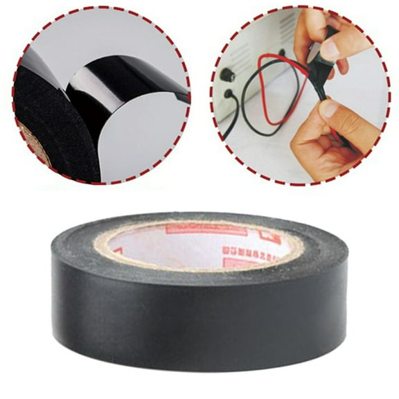 Homesteed Vinyl Electrical Tape Black Insulated PVC 6.5 Inch 14.7FT Heavy Duty Waterproof Multipurpose Repair Tape